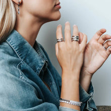 Load image into Gallery viewer, TI SENTO Silver Layer Ring 12094ZI
