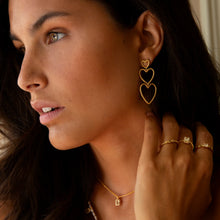 Load image into Gallery viewer, 24Kae Heart shaped statement earrings