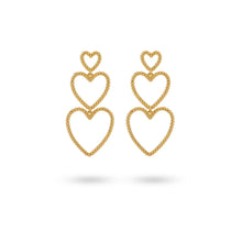 Load image into Gallery viewer, 24Kae Heart shaped statement earrings
