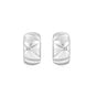 Load image into Gallery viewer, Silver Kiss Hoops