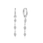 Load image into Gallery viewer, Silver Pavé Sparkle Drop Huggies