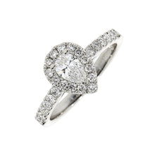Load image into Gallery viewer, Ladies 18ct White Gold Diamond Pear Shaped Engagement Ring