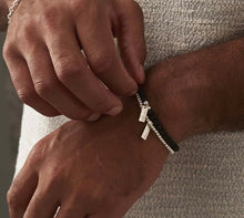 Load image into Gallery viewer, Men's Black Lava Bracelet
Strength & Courage SBBLBULM