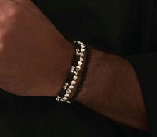 Load image into Gallery viewer, Men's Black Lava Bracelet
Strength & Courage SBBLBULM