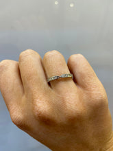 Load image into Gallery viewer, 18ct white gold cross wedding band