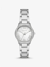 Load image into Gallery viewer, Mini Sage Pavé Silver-Tone Watch