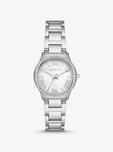 Load image into Gallery viewer, Mini Sage Pavé Silver-Tone Watch