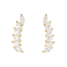 Load image into Gallery viewer, 9ct Gold Cz Baguette Ear Climber