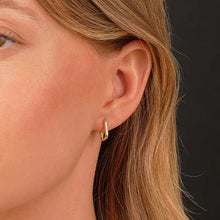 Load image into Gallery viewer, 9ct Gold Oval Huggie