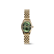 Load image into Gallery viewer, Ophelia Mini Emerald Gold Ladies Watch DW00100804