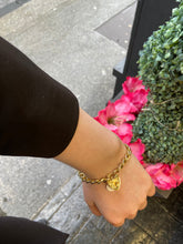 Load image into Gallery viewer, 9ct gold solid charm bracelet