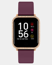 Load image into Gallery viewer, BERRY RED STONE SERIES 06 FULL TOUCHSCREEN SMART WATCH