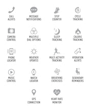 Load image into Gallery viewer, BERRY RED STONE SERIES 06 FULL TOUCHSCREEN SMART WATCH