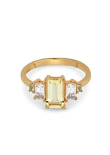 Load image into Gallery viewer, Gold plated coloured stone ring
