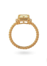 Load image into Gallery viewer, Gold plated ring with clear and coloured stones