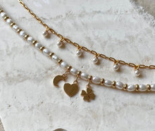 Load image into Gallery viewer, Bracelet with thin Chain and Pearls