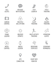 Load image into Gallery viewer, BERRY RED STONE SERIES 06 FULL TOUCHSCREEN SMART WATCH