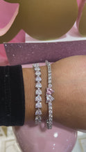 Load and play video in Gallery viewer, Chiara Ferragni double heart tennis bracelet