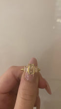 Load and play video in Gallery viewer, Gold plated coloured stone ring