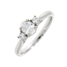 Load image into Gallery viewer, Ladies Platinum 3 Stone Diamond Engagement Ring