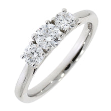 Load image into Gallery viewer, Ladies Platinum 3 Stone Diamond Engagement Ring