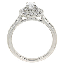 Load image into Gallery viewer, Ladies Platinum Oval 2 Row Halo Diamond Engagement Ring