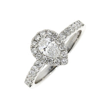 Load image into Gallery viewer, Ladies 18ct White Gold Diamond Pear Shaped Engagement Ring