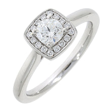 Load image into Gallery viewer, Ladies Platinum Square Halo Diamond Engagement Ring