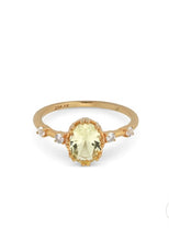 Load image into Gallery viewer, Gold plated colour stone ring