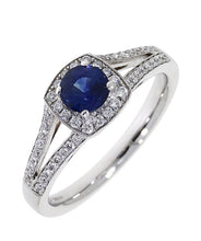Load image into Gallery viewer, Ladies Sapphire Diamond Ring
