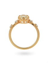 Load image into Gallery viewer, Gold plated colour stone ring