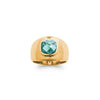 Burren Sqare green Signet Ring