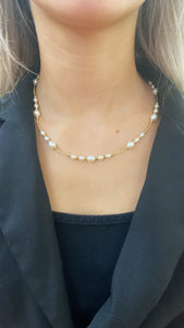 9ct gold pearl necklet