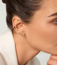 Load image into Gallery viewer, Gold Spike Climber Stud Earrings
