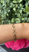9ct Yellow Gold Open Geometric Circle Link Bracelet