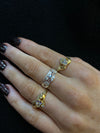 Gold plated Claddagh cz ring