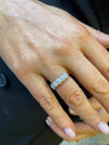 18ct Yellow Gold 5 stone round halo cluster diamond ring
