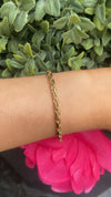 9ct Yellow Gold Polished Bullet Link Bracelet