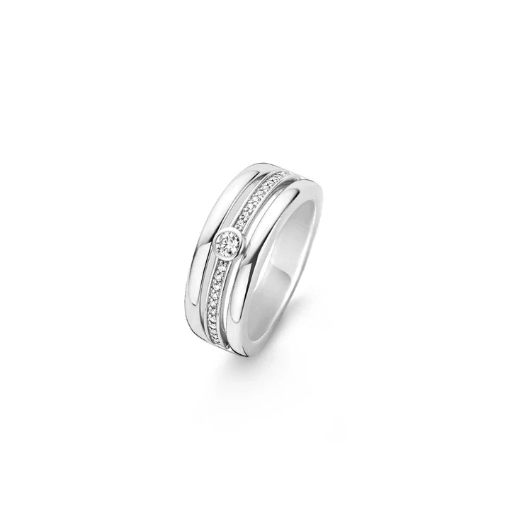 TI SENTO Silver Layer Ring 12094ZI