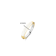 Load image into Gallery viewer, TI SENTO Gold Plated White Ring 12230WA
