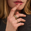 Tri colour zirconia ring -TISENTO