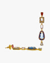 Multicolored Cascading Gemstone Drop Earrings