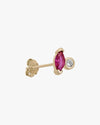 Marquise Pink and Round Crystal Stud Earring