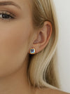 Gold sapphire earrings