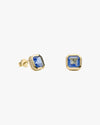 Gold sapphire earrings