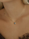 Sapphire gold pendant