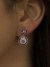 Silver drop earring