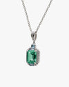 Sterling silver emerald pendant