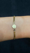 9ct Yellow Gold Geometric Link Bracelet