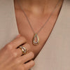 Organic zirconia necklace